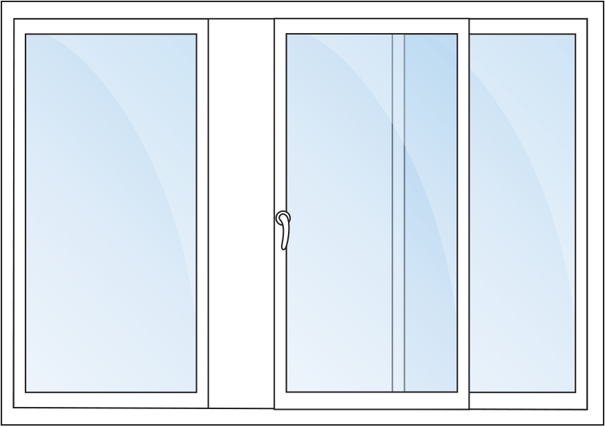 Burris PD Series (OXO) 3 Panel Sliding Patio Door by Pella