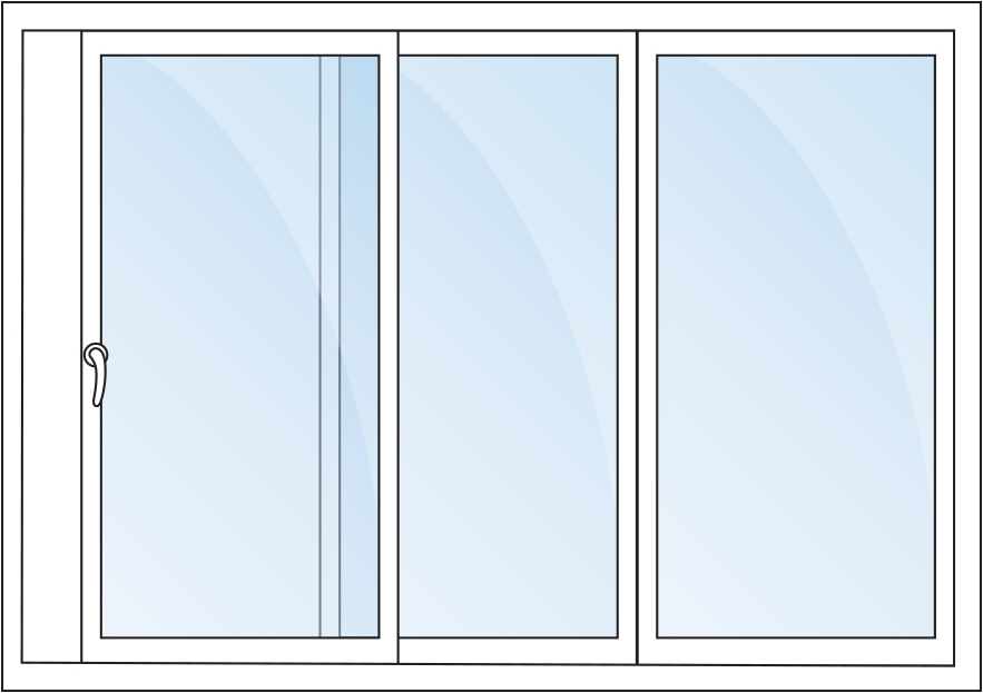 Burris PD Series (XOO) 3 Panel
Sliding Patio Door by Pella